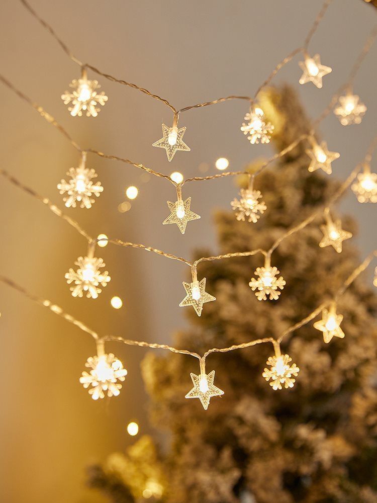 Christmas LED Star Snowflake Lights 40LED 6M - Outdoor USB Decoration