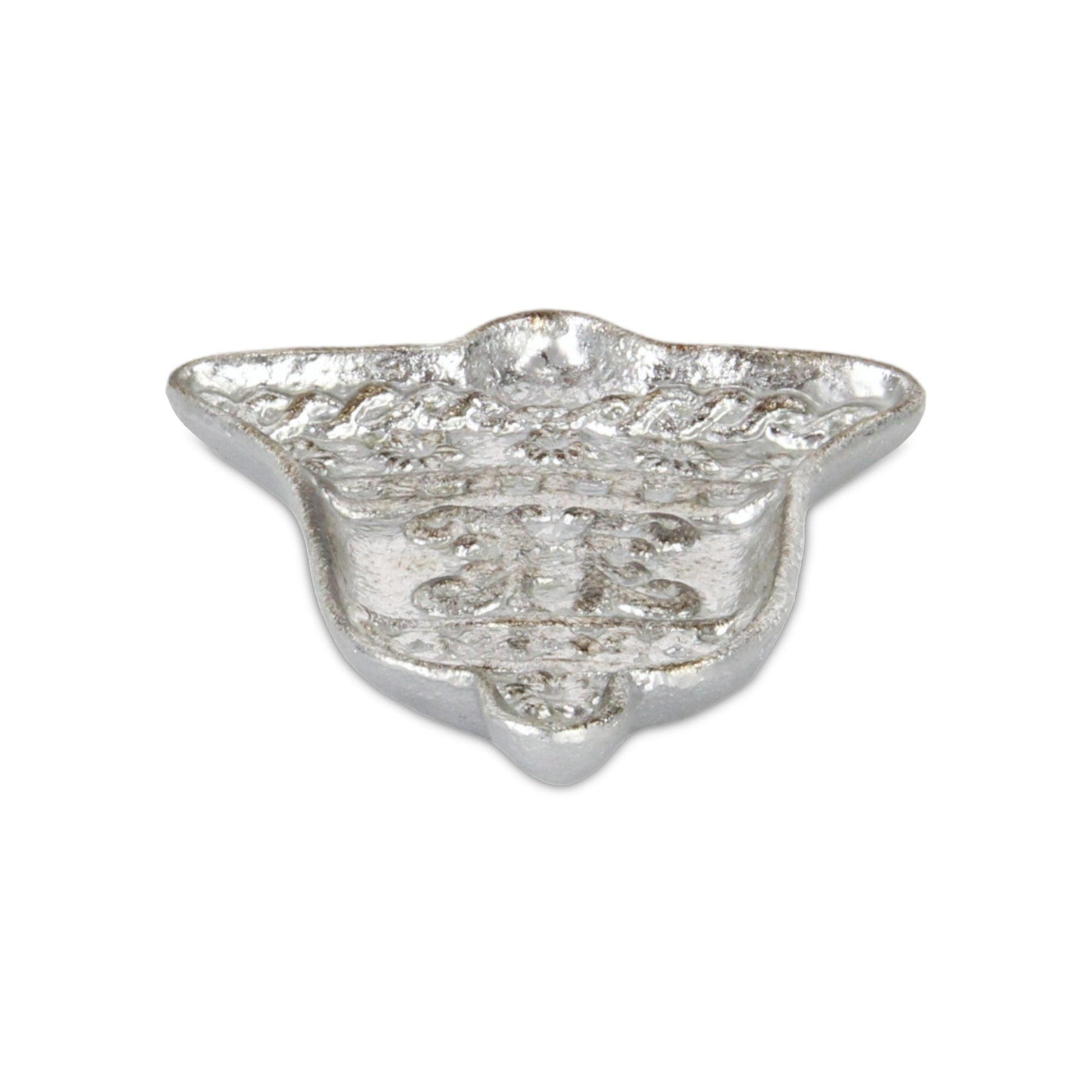 Christmas Bell Trinket Tray 5" - Silver Cast Iron Decorative Gift